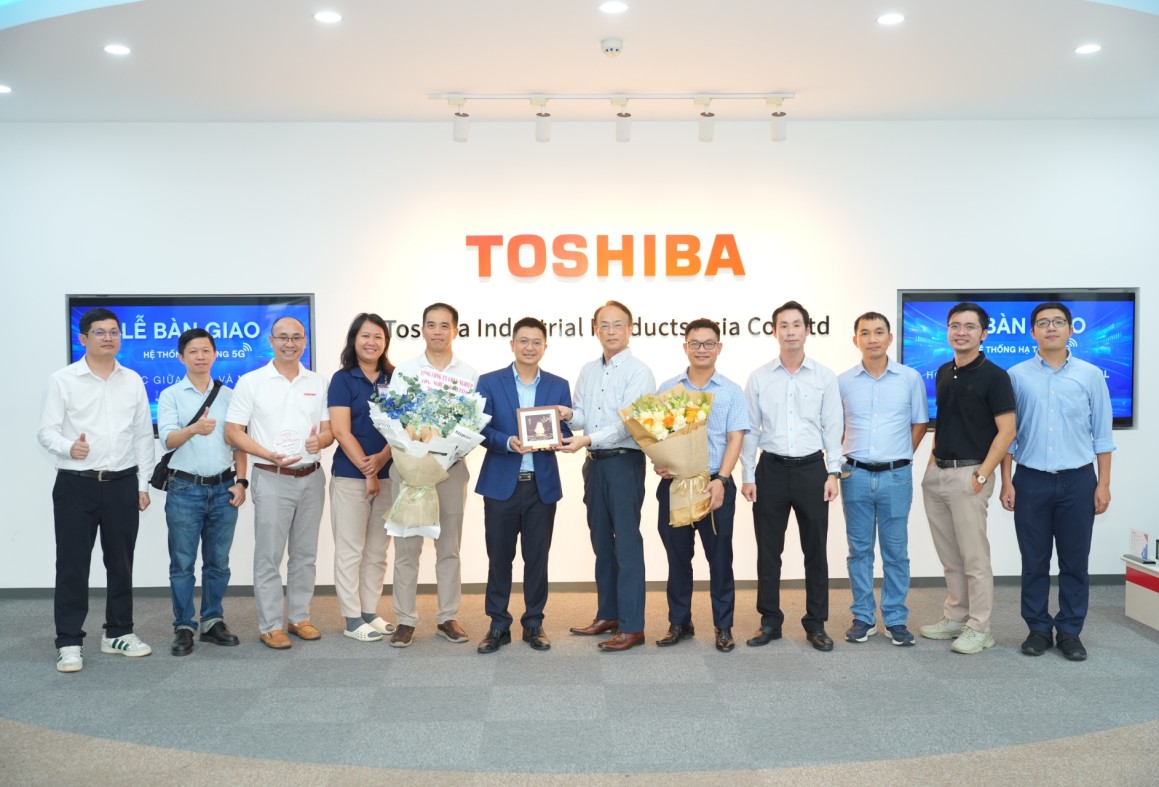 Viettel High Tech triển khai thành công mạng 5G Private tại nhà máy Toshiba